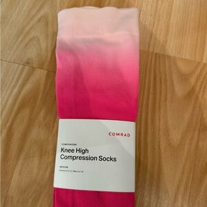 Pink Knee High Compression Socks